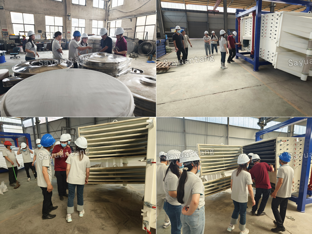 Vietnamese customer comes to factory for acceptance of square gyratory sifter